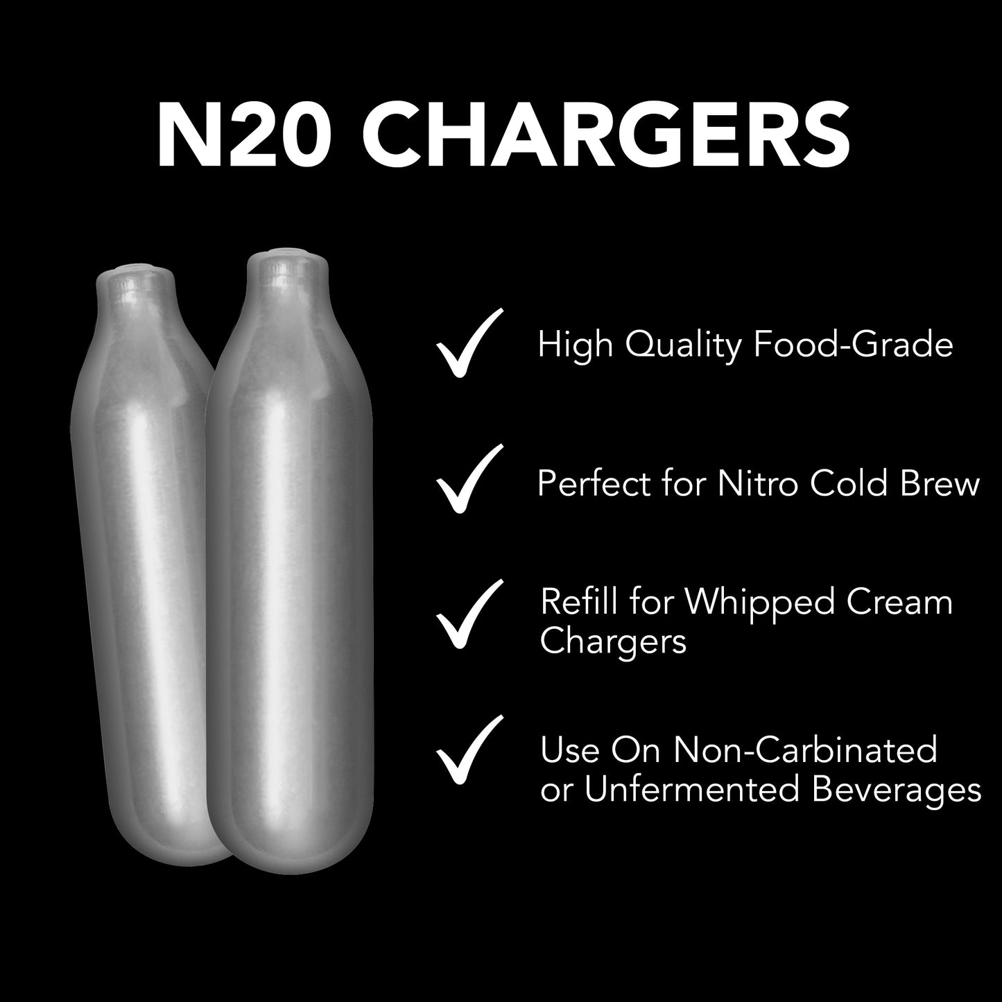 Vinci N20 Cream Chargers for Nitro Cold Brew Coffee