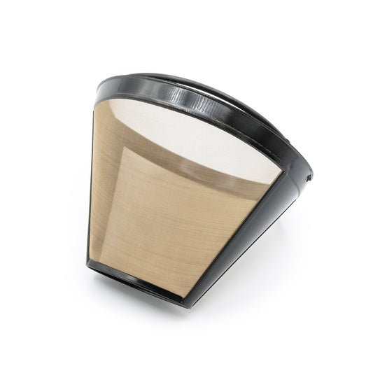 Gold Tone Permanent Mesh Cone Filter - RDT Coffee Maker